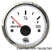 Wskażnik poziomu wody 240-33 Ω Tarcza czarna, ramka czarna 12|24 Volt - Kod. 27.320.03 22