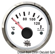 Water temperature gauge 40/120° white/glossy - Artnr: 27.322.08 16