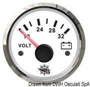 Voltmeter 18/32 V white/glossy - Artnr: 27.322.15 28