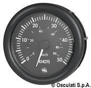 Guardian speedometer 0-50 knots black w/log 12V - Artnr: 27.425.01 21