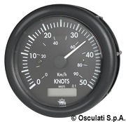Guardian speedometer 0-50 knots black w/log 12V - Artnr: 27.425.01 24