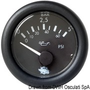 Guardian oil pressure gauge 0-10 bar black 24 V - Artnr: 27.430.02 14