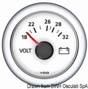 Oil pressure gauge 5 bar/80 psi white - Artnr: 27.491.01 119