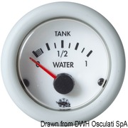 Wskażnik poziomu wody GUARDIAN 10-180 ohm Biała tarcza biała ramka 12 Volt - Kod. 27.528.01 13