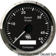 Speedometer w/GPS compass white/glossy - Artnr: 27.780.01 27
