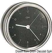 Przyrząd BARIGO Orion - Z chromowanej stali inox czarna tarcza - Zegar kwarcowy - Kod. 28.082.70 22