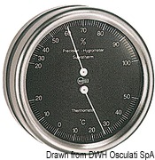 Przyrząd BARIGO Orion - Z chromowanej stali inox czarna tarcza - Zegar kwarcowy - Kod. 28.082.70 23