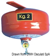 Gaśnica automatyczna proszkowa grupy pożarów A B C. 2 kg - Kod. 31.515.22 41