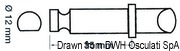 Plast/brass rowlock12.5x26.5mm - Artnr: 34.430.08 14