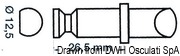 Plastic/brass rowlock 12x35mm - Artnr: 34.430.06 15