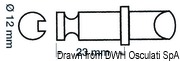 Plast/brass rowlock12.5x26.5mm - Artnr: 34.430.08 13