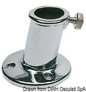 Flagpole socket 25mm ch.brass - Artnr: 35.158.02 4