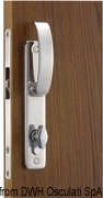 Zamek do drzwi przesuwnych z klamkami na wpust, klucz YALE na zewnątrz i blokada wewnętrzna - Lock for sliding doors Smart handle - Kod. 38.128.24 10