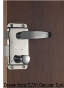 Zamknięcie bez klamki, klamka z blokadą gałki od wewnątrz i klucz Yale na zewnątrz - Handless lock, internal left - Kod. 38.129.51 5