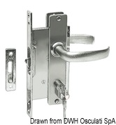 Zamknięcie wpustowe do drzwi przesuwnych - Mortise lock chr.brass 110mm - Kod. 38.133.00 6