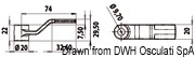Krzywka/dźwignia zamienna do uchwytu dennego - Spare lever for flush latch 29.5 mm - Kod. 38.159.81 93