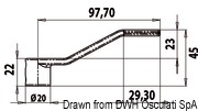 Krzywka/dźwignia zamienna do uchwytu dennego - Spare lever for flush latch 45 mm - Kod. 38.159.80 14