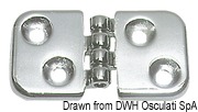 Chromed brass hinge 60x32 mm - Artnr: 38.188.00 5
