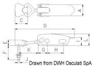 Zamknięcie dźwigniowe elastyczne - Elastic toggle fastener 106mm - Kod. 38.207.01 5