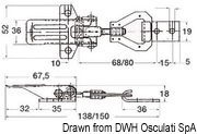 Zamknięcie dźwigniowe regulowane ze stali inox - S.S adj.toggle fastener 250kg - Kod. 38.210.00 5