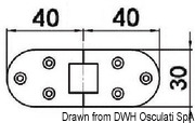 Microcast hinge w/studs 100 x 40 mm - Artnr: 38.290.20 19