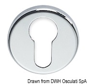 Szyldy drzwiowe - Rosette per serrature Ø 45 mm foro ovale - Kod. 38.348.09 26