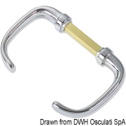 Chr.brass double knob handle - Artnr: 38.348.52 33