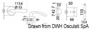 Zamknięcie przeciwdrganiowe przemienne (DX-SX) wpustowe - Antivibration recess-fit 110 x 13 mm - Kod. 38.409.73 13