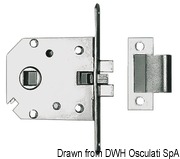 Mortise lock,chr.brass,60x70mm - Artnr: 38.409.70 12
