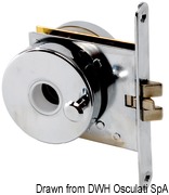 Mortise lock,chr.brass,60x70mm - Artnr: 38.409.70 11