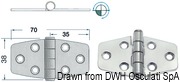 Zawias 2 mm - Standard hinge 70x38 - Kod. 38.440.23 5