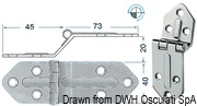Zawias 2,5 mm - SS hinge w/release pin 118x40 - Kod. 38.445.05 8