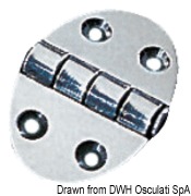 Zawias owalny - Hinge 78x56mm 2mm screws - Kod. 38.451.01 36