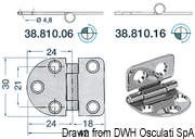 Zawias 2 mm - S.S reverse hinge - Kod. 38.810.06 34