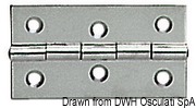 Zawias 1,3 mm - S.S hinge 75x50 mm - Kod. 38.822.04 21