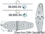 Zawias 2 mm - S.S reverse hinge - Kod. 38.850.34 6