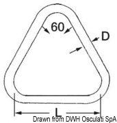 Pierścień trójkątny do lin. Ø 4x20 mm - Kod. 39.599.99 20