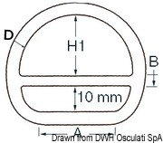 Pierścień półokrągły dzielony do lin. Ø 10x60 mm - Kod. 39.602.04 5
