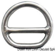 Pierścień półokrągły dzielony do lin. Ø 5x45 mm - Kod. 39.602.01 1