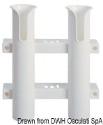 Wall mounting plastic rod halter Nr. 3 rods - Artnr: 41.170.94 10