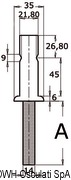 Podstawa słupka relingowego - Bolt for stanchion base w/45 mm - Kod. 41.173.26 15