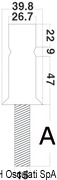 Podstawa słupka relingowego - Bolt for stanchion base w/45 mm - Kod. 41.173.26 19