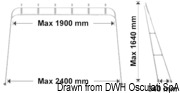 Foldable rod holder rack 6 places 32 mm - Artnr: 41.690.01 6