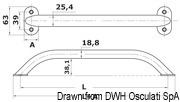 S.S handrail 450mm ext.screws - Artnr: 41.911.18 11