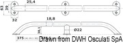 S.S handrail 305mm ext.screws - Artnr: 41.911.12 12