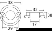 Anoda zamienna turbiny dziobowej/rufowej do Vetus - Spare anode for Vetus Bow 25 - Kod. 43.070.02 25