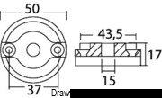 Anoda zamienna turbiny dziobowej/rufowej do Vetus - Spare anode for Vetus Bow - Kod. 43.070.13 28