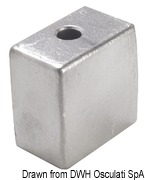 Anoda stopy 50-200 HP - Anodo piede 50/200 HP alluminio diam. foro 3/8“x16 - Kod. 43.317.11 4