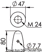 Końcówka cynkowa - Propeller zinc ogive 40/45 mm - Kod. 43.514.00 8