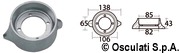 Aluminium collar anode for Sail Drive Ø 105 mm - Artnr: 43.530.10 14